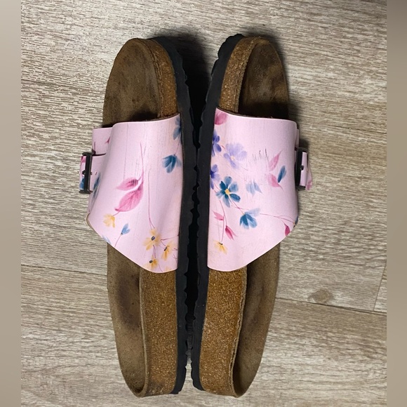 PAPILLIO BY BIRKENSTOCK PINK FLORAL SLIDES SIZE 10 (41) - Picture 5 of 9